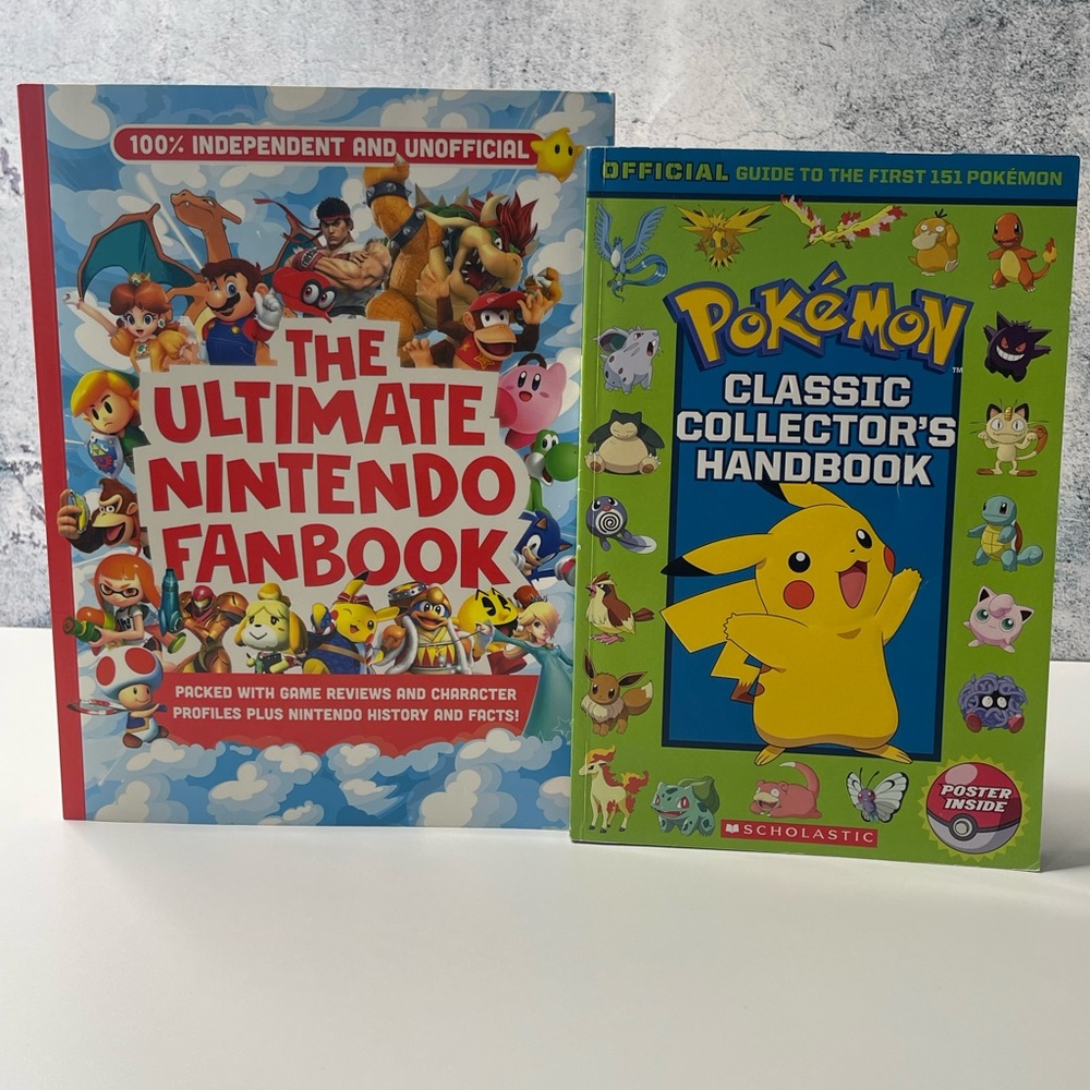 A Nintendo fanbook with Pokemon Classic collector’s handbook.